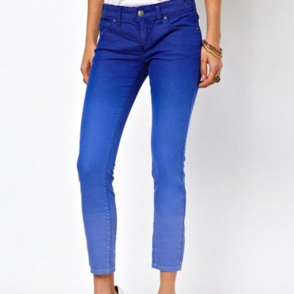 Free People Women’s Skinny Jeans in Vibrant Royal Blue
